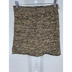 Suspicious Lines Womens Sz M Knit Mini Skirt Tan Sweater Skirt